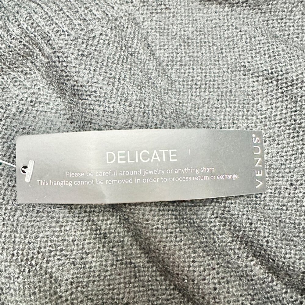 Venus Black Ribbed Knit Long Sleeve Sweater Dress 2X Flared Hem Lightweight NWT - Picture 14 of 16